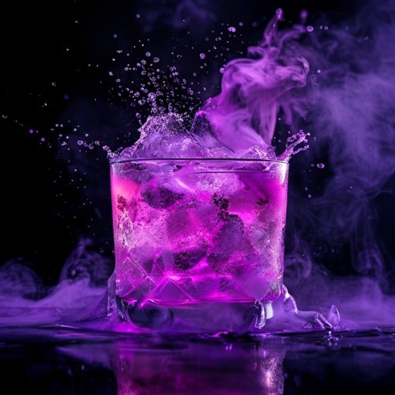 Koktel u eksploziji kapljica i dima