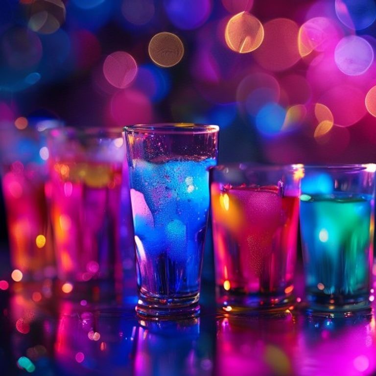 Mini rakijske čaše sa šarenim šotovima